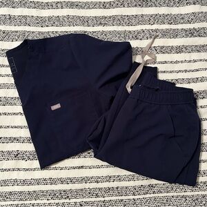 Figs Navy Blue Scrub Set